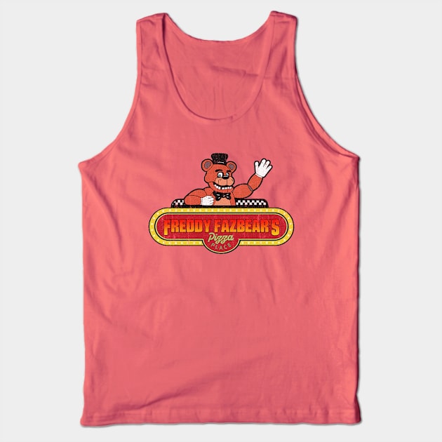 Freddy Fazbear's Pizza Place Vintage Tank Top by Ilustra Zee Art